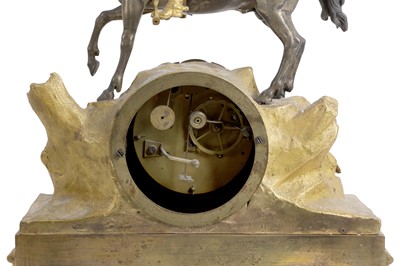Lot 187 - AN EARLY 19TH CENTURY FRENCH EMPIRE CLOCK DEPICTING NAPOLEON