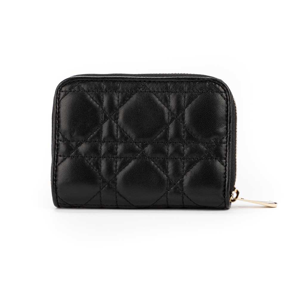 Lot 290 - Christian Dior Black Mini Lady Dior Wallet