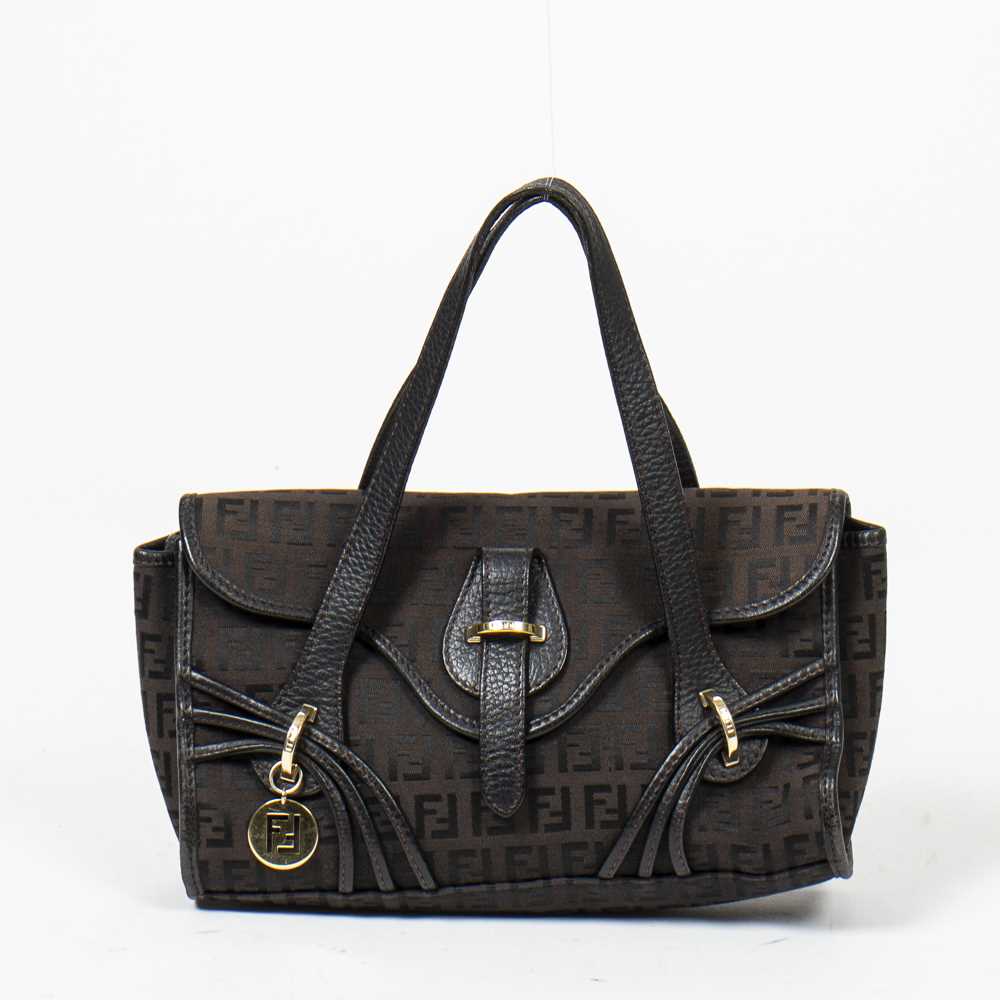 Lot 139 - Fendi Brown Zucca Flap Bag