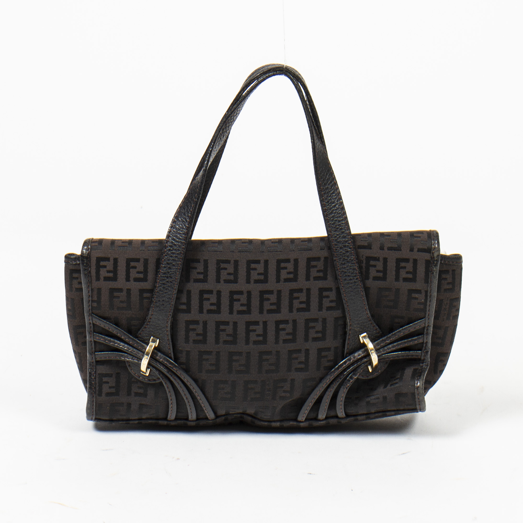 Lot 139 - Fendi Brown Zucca Flap Bag