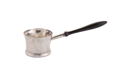 Lot 441 - A George I silver brandy pan, London circa 1720, makers mark obscured