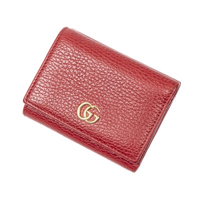 Lot 22 - Gucci Red Compact Tri Fold Wallet