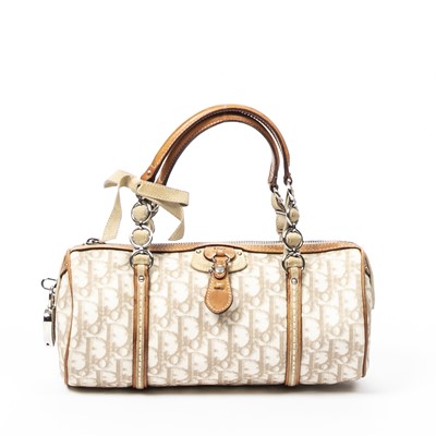Lot 164 - Christian Dior Beige Diorissimo Romantique Trotter Handbag