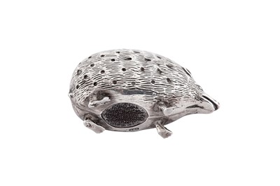 Lot 72 - An Edwardian sterling silver novelty pin cushion, Birmingham 1905 by Levi and Salaman