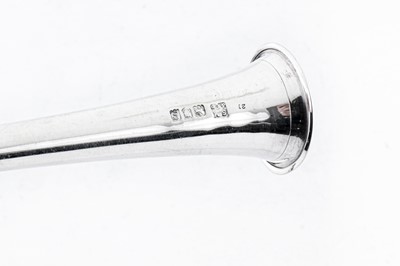 Lot 51 - An Edwardian sterling silver hunting horn extinguisher, London 1902 by Sampson Mordan and Co