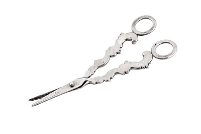 Lot 231 - A pair of late 19th century Dutch silver grape scissors Amsterdam 1879 by JL6 (untraced)