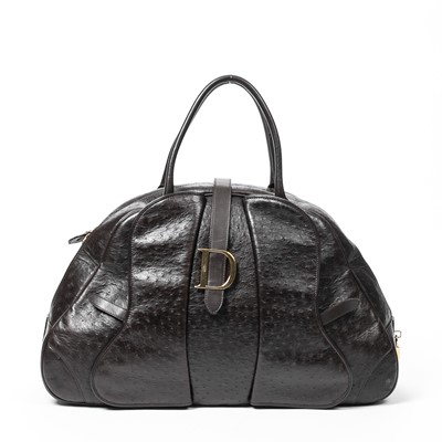 Lot 146 - Christian Dior Dark Brown Saddle Bowling Bag