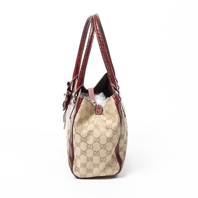 Lot 47 - Gucci Beige Monogram Trophy Small Tote