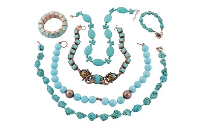 Lot 402 - A COLLECTION OF TURQUOISE JEWELLERY