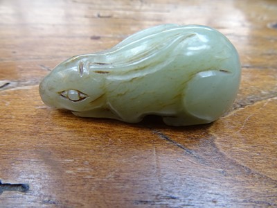 Lot 710 - A SMALL COLLECTION OF JADE ANIMALS