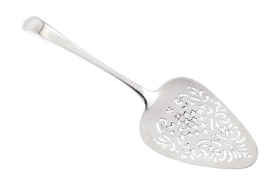 Lot 223 - An early George III sterling silver fish slice, London 1763 by Paul Callard (reg. 8th Jan 1752)