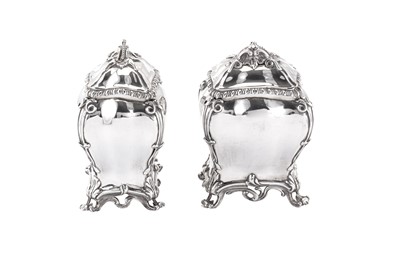 Lot 426 - A pair of early George III sterling silver tea caddies, London 1763 by John Langford II and John Sebille (active 1763-70)