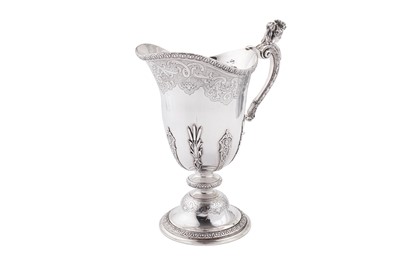 Lot 126 - A mid- 20th century French 950 standard silver ewer or beer jug, Paris circa 1970 by Souche-Lapparra (reg. April 1960)