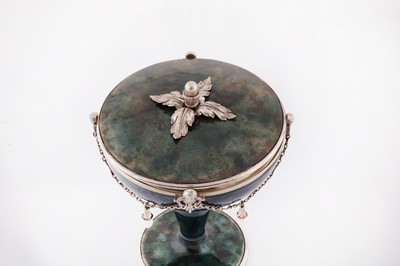 Lot 87 - A late 19th century Austrian silver and enamel covered cup, Vienna circa 1890 by Karl Rössler (active 1890-1908)