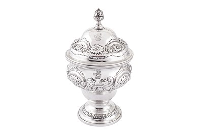 Lot 416 - A George III sterling silver covered sweetmeat bowl, London 1778 by George Smith II