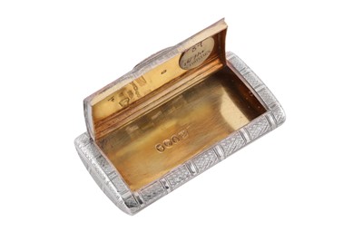 Lot 1 - A George III sterling silver snuff box, London 1802 by W? probably William Edwards or Ellerby