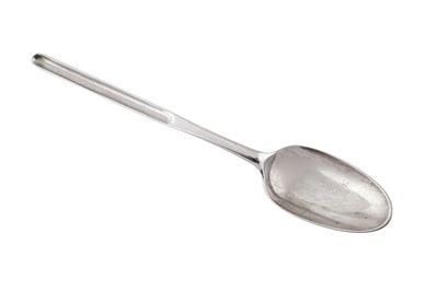 Lot 340 - A George II sterling silver marrow scoop spoon, London 1738 by Jeremiah King (this mark reg. 5th June 1736)
