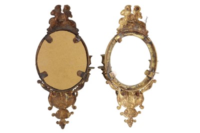 Lot 115 - TWO PAIRS OF LATE 19TH CENTURY FRENCH EMPIRE STYLE ORMOLU WALL APPLIQUES