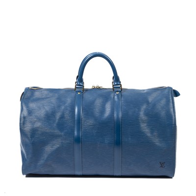 Lot 83 - Louis Vuitton Blue Epi Keepall 50