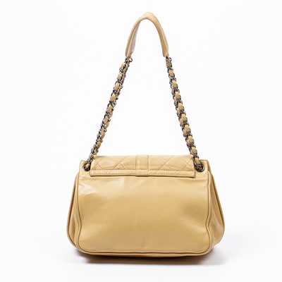 Lot 160 - Chanel Beige Mademoiselle Front Pocket Bag