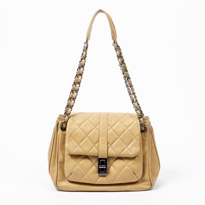 Lot 160 - Chanel Beige Mademoiselle Front Pocket Bag