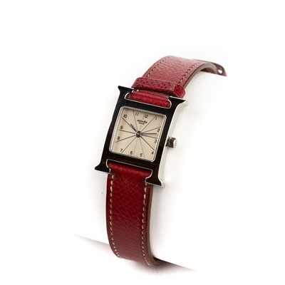 Lot 149 - Hermes Brown Epsom Heure H Watch PM