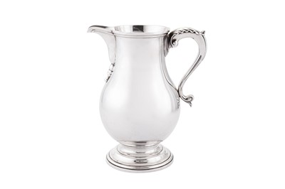 Lot 308 - A Edward VIII sterling silver beer jug or water pitcher, London 1936 by Tiffany and Co