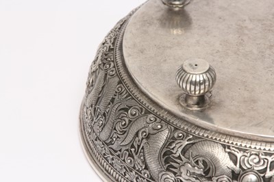 Lot 183 - An early 20th century Siamese (Thai) unmarked silver betel set tray, central Thailand or Bangkok  circa 1910