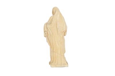 Lot 119 - A CONTINENTAL IVORY MODEL OF THE VIRGIN AND CHILD, LATE 19TH CENTURY