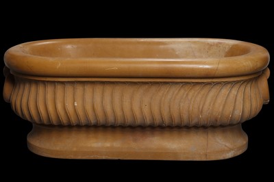 Lot 155 - A LARGE NEO-CLASSICAL STYLE CARVED STONE WINE COOLER / BASIN