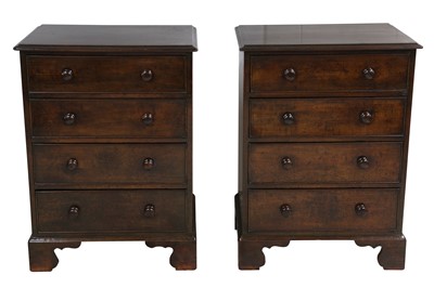 Lot 313 - A PAIR OF VICTORIAN MAHOGANY CHESTS, MID 19TH CENTURY