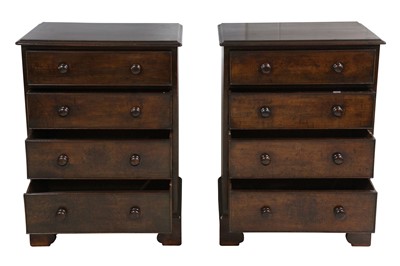 Lot 313 - A PAIR OF VICTORIAN MAHOGANY CHESTS, MID 19TH CENTURY