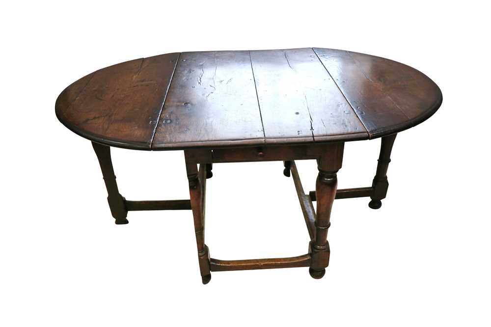 Lot 262 - AN OAK GATELEG TABLE, LATE 17TH CENTURY/ EARLY 18TH CENTURY