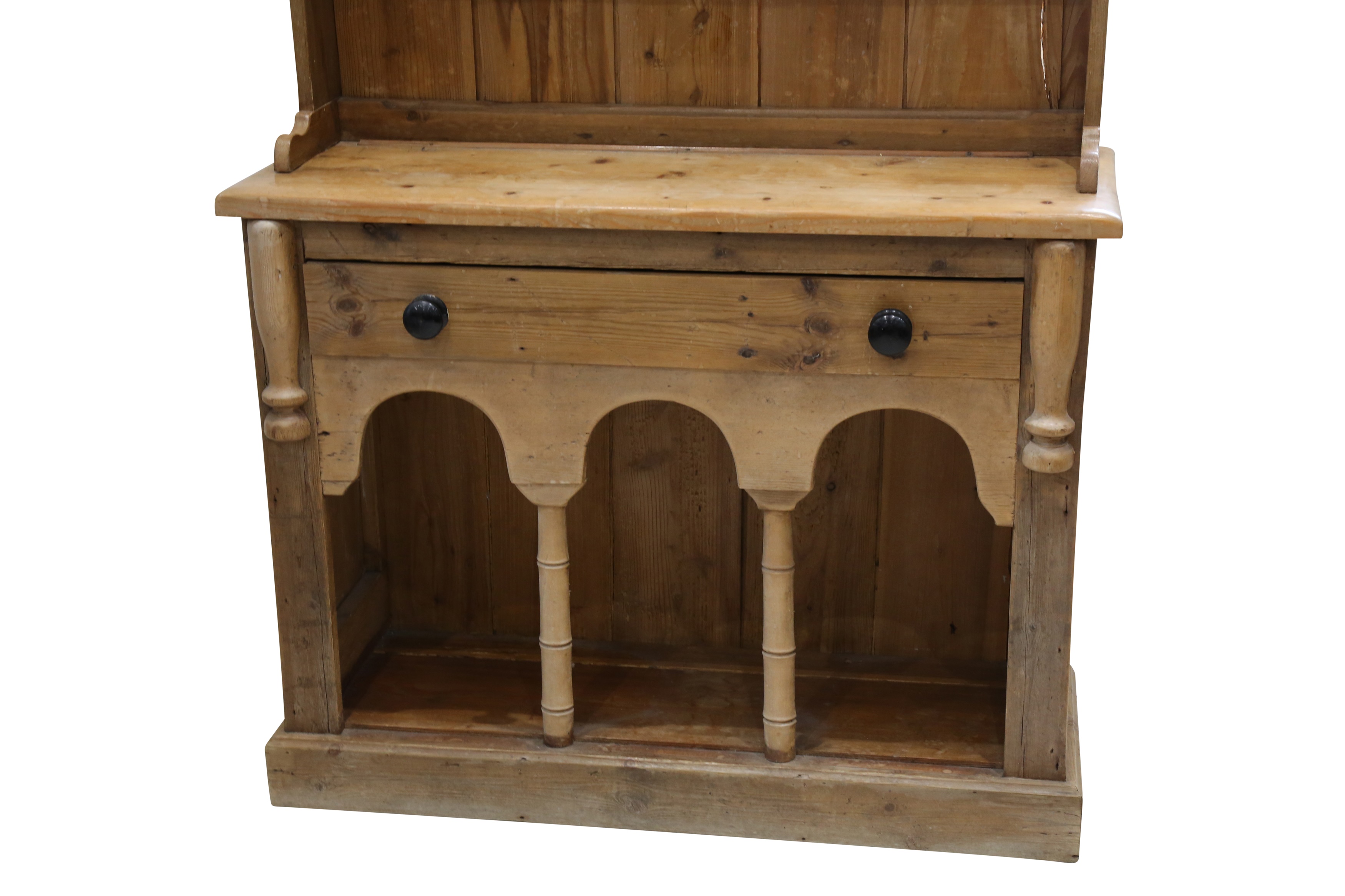Lot 274 A PINE DRESSER, VICTORIAN AND LATER