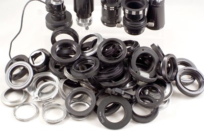 Lot 57 - Large Quantity of Lens Mounts, Plus Microscope and Other Adaptors.