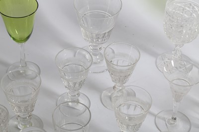 Lot 154 - A SET OF SEVEN DRINKING GLASSES, EARLY 20TH CENTURY