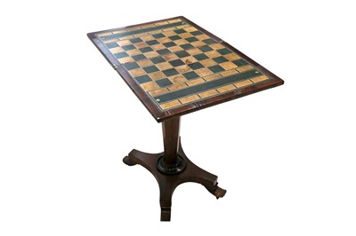 Lot 269 - A REGENCY ROSEWOOD GAMES TABLE