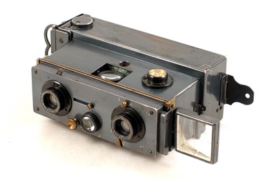 Lot 58 - French Verascope Stereo Cameras by Richard, with Plate & Rare Roll Film Backs.