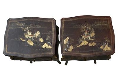 Lot 170 - A PAIR OF LATE 19TH  CENTURY FRENCH  CHINOISERIE DECORATED AND ORMOLU MOUNTED  NIGHT CUPBOARDS
