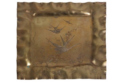 Lot 160 - A LATE 19TH CENTURY FRENCH JAPONISME BRONZE DISH BY SUSSE FRERES, PARIS