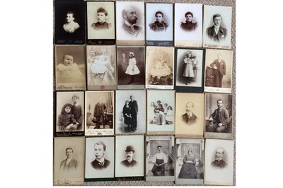 Lot 323 - Cabinet Cards, Women, Men and Family pictures, c.1847-1911
