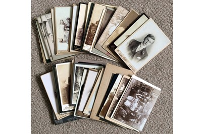 Lot 323 - Cabinet Cards, Women, Men and Family pictures, c.1847-1911