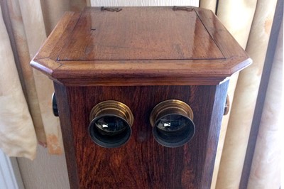 Lot 221 - Large, Free-Standing Stereoscope for Glass Stereo Views.