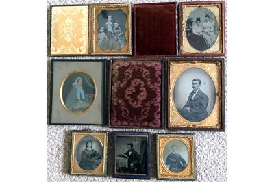 Lot 204 - Group of Seven Ambrotypes, to include Hand-Coloured Examples.