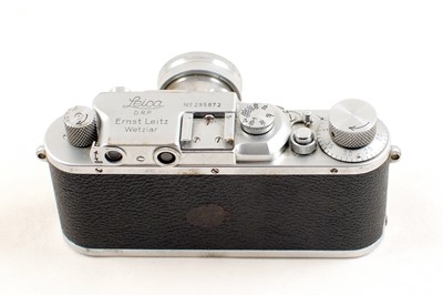 Lot 120 - Chrome Leica IIIa with 50mm f2 Summar Lens.
