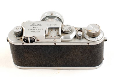 Lot 122 - Chrome Leica IIIb with 50mm f2 Summar Lens.