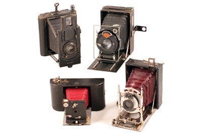 Lot 213 - Uncommon Wunsche Kolibri & Other Folding Cameras.