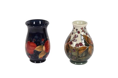 Lot 338 - MOORCROFT, A BALUSTER VASE DECORATED WITH THE BLACKBERRY PATTERN
