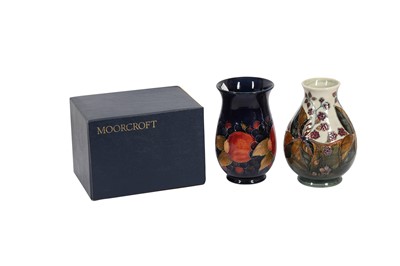 Lot 338 - MOORCROFT, A BALUSTER VASE DECORATED WITH THE BLACKBERRY PATTERN