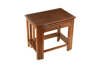 Lot 268 - A SET OF BRITISH COLONIAL ROSEWOOD NESTING TABLES